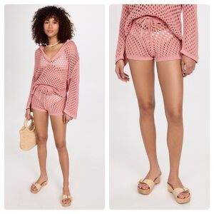 New! MISA x Revolve Daisy Pink Crochet Shorts 💗 Small NWT!